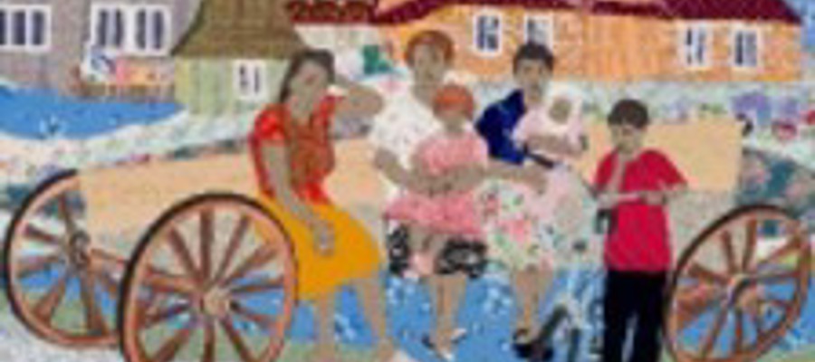 København Charlottenborg - Roma-kultur tekstilcollager